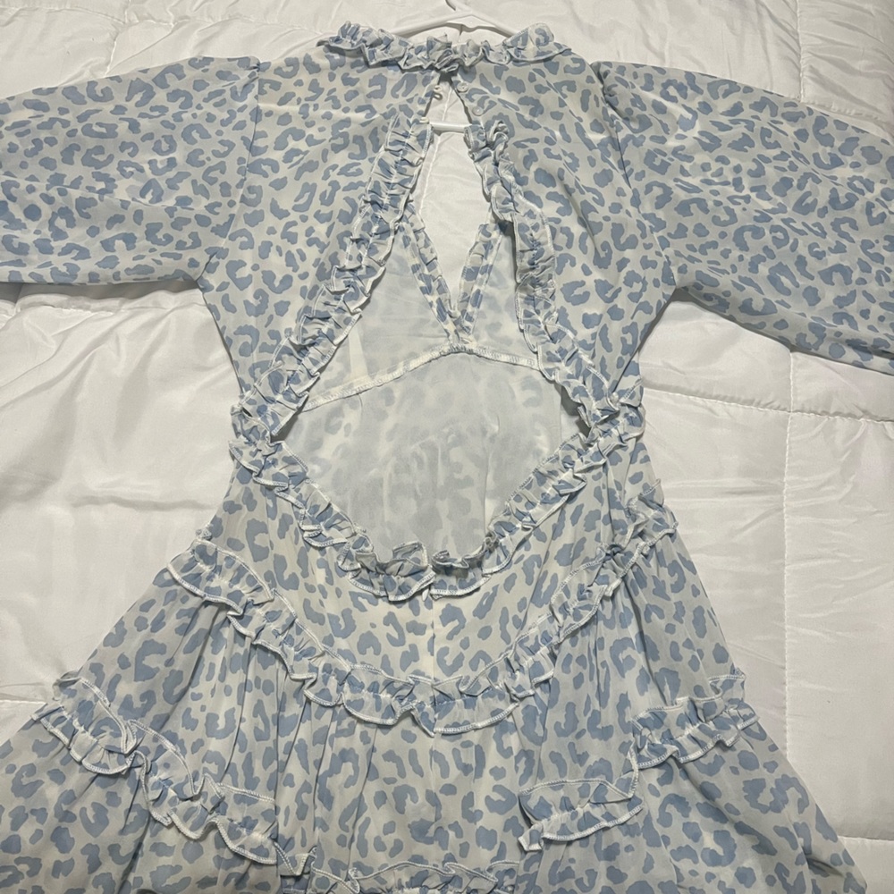 Floral open back dress